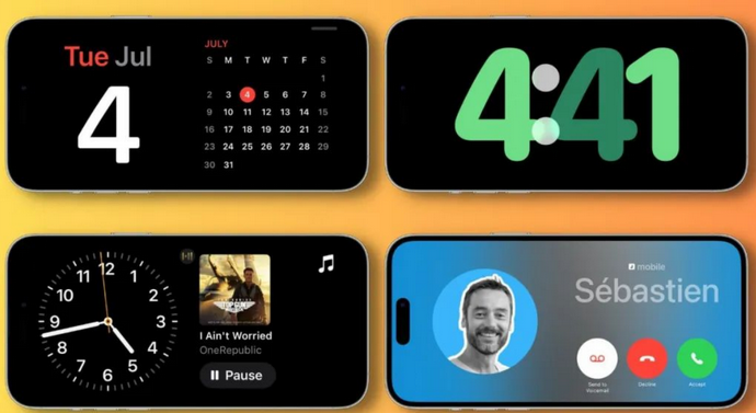 宁洱苹果手机维修分享iOS17横屏充电待机显示有什么好处 