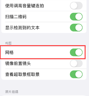 宁洱苹果手机维修网点分享iPhone如何开启九宫格构图功能